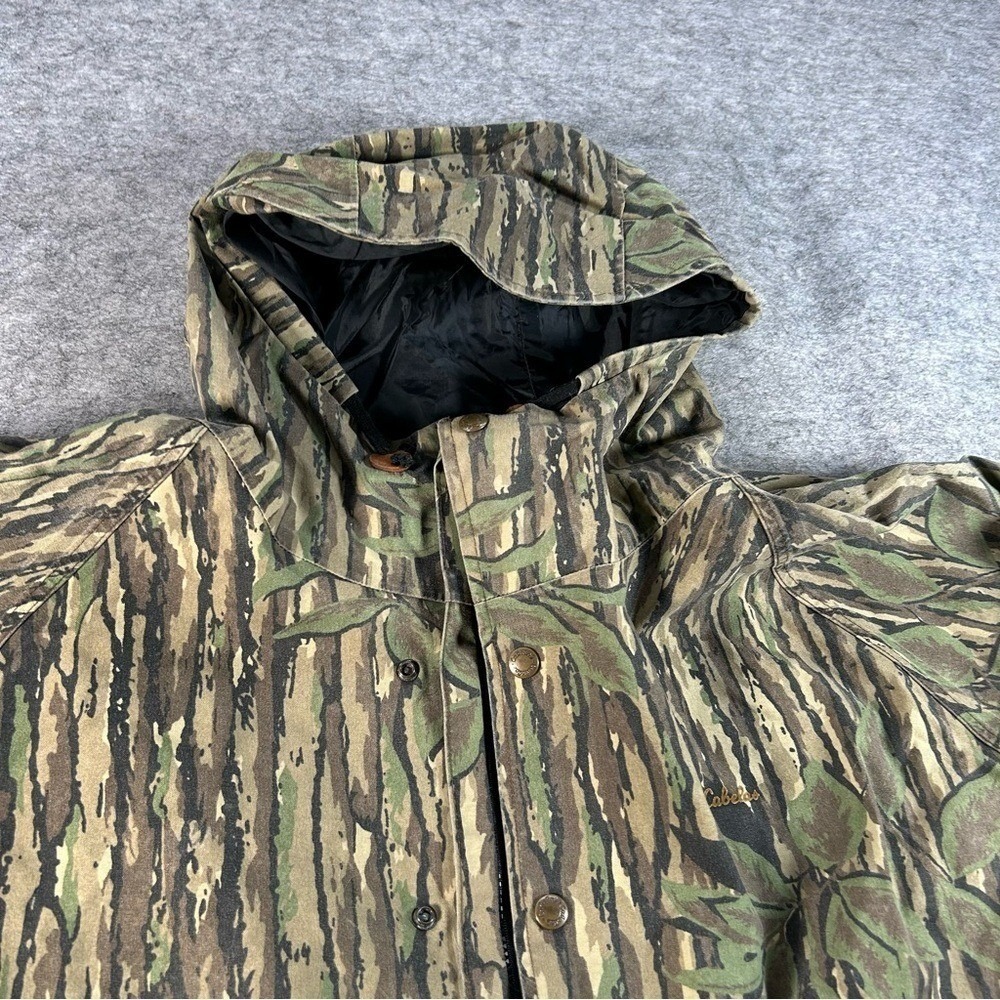 Vintage Cabelas Jacket Men XL Green Realtree Camo Gore Tex Gorpcore 90s USA Made - Picture 2 of 8